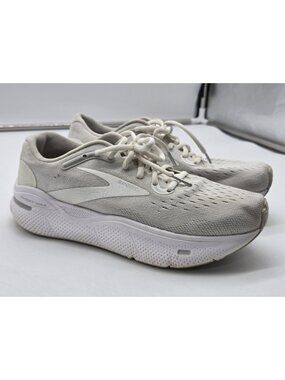 Brooks Ghost Max Shoes Women 8 White Oyster Running Sneakers Damaged 1203951B124
